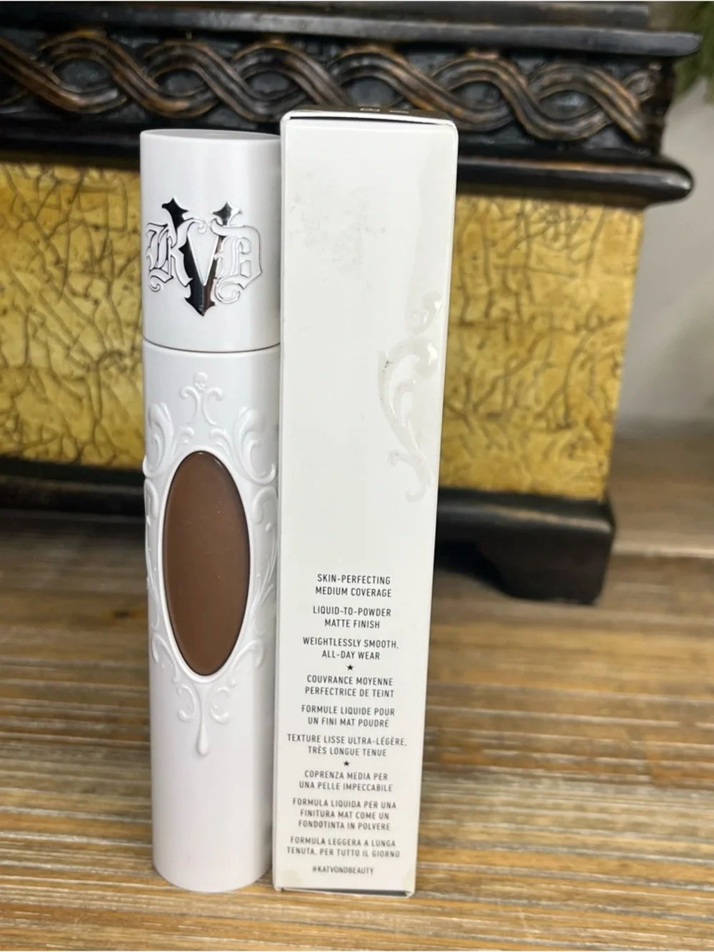 KVD Vegan Beauty True Portrait Liquid-to-Powder Foundation-Deep 084-NIB